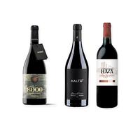vino Ribera del Duero ofertas 8000 Marqués de Burgos, Aalto Blanco de Parcela y Condado de Haza Crianza pack tres botellas 75 cl