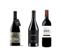 vino Ribera del Duero ofertas 8000 Marqués de Burgos, Aalto Blanco de Parcela y Condado de Haza Reserva pack tres botellas 75 cl