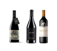vino Ribera del Duero ofertas 8000 Marqués de Burgos, Aalto Blanco de Parcela y Malleolus de Valderramiro pack tres botellas 75 cl