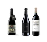 vino Ribera del Duero ofertas 8000 Marqués de Burgos, Aalto Blanco de Parcela y Pesquera Reserva pack tres botellas 75 cl
