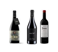 vino Ribera del Duero ofertas 8000 Marqués de Burgos, Aalto Blanco de Parcela y Protos 3er Año pack tres botellas 75 cl