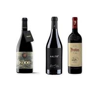 vino Ribera del Duero ofertas 8000 Marqués de Burgos, Aalto Blanco de Parcela y Protos Reserva 5º Año pack tres botellas 75 cl