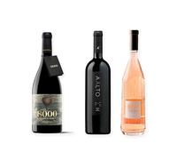 vino Ribera del Duero ofertas 8000 Marqués de Burgos, Aalto PS y Arzuaga Rosae pack tres botellas 75 cl