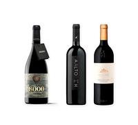 vino Ribera del Duero ofertas 8000 Marqués de Burgos, Aalto PS y Áster Finca El Otero pack tres botellas 75 cl