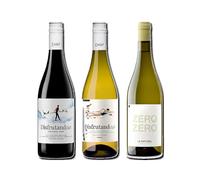 vino sin alcohol 0,0 Disfrutando 0,0 Tinto, Disfrutando 0,0 Blanco y Zero Zero Le Naturel Blanco pack de 3 botellas 75cl