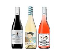 vino sin alcohol 0,0 Disfrutando 0,0 Tinto, Marieta y Disfrutando 0,0 Rosado pack de 3 botellas 75cl