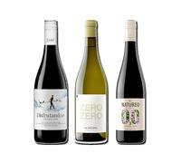 vino sin alcohol 0,0 Disfrutando 0,0 Tinto, Zero Zero Le Naturel Blanco y Natureo Tinto pack de 3 botellas 75cl