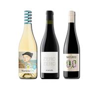 vino sin alcohol 0,0 Marieta, Le Naturel Zero Zero Tinto y Natureo Tinto pack de 3 botellas 75cl
