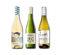 vino sin alcohol 0,0 Marieta, Natureo Blanco Muscat y Disfrutando 0,0 Blanco pack de 3 botellas 75cl