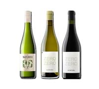 vino sin alcohol 0,0 Natureo Blanco Muscat, Zero Zero Le Naturel Blanco y Le Naturel Zero Zero Tinto pack de 3 botellas 75cl