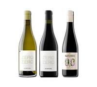vino sin alcohol 0,0 Zero Zero Le Naturel Blanco, Le Naturel Zero Zero Tinto y Natureo Tinto pack de 3 botellas 75cl