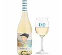 Vino sin alcohol blanco Martín Códax | 100 % Albariño de Rías Baixas | Sabor afrutado con lima y melocotón | Alternativa saludable | Fresco, floral y ligero | Sin alcohol - 1 Botella 75cl
