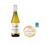 vino sin alcohol Disfrutando 0,0 Blanco con Ostras en Escabeche Los Peperetes - 1 lata y 1 botella de 75 cl