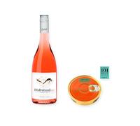 vino sin alcohol Disfrutando 0,0 Rosado con Caviar de Erizo Los Peperetes - 1 lata y 1 botella de 75 cl