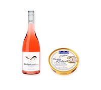 vino sin alcohol Disfrutando 0,0 Rosado con Navajas al Natural Los Peperetes - 1 lata y 1 botella de 75 cl