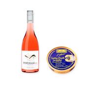 vino sin alcohol Disfrutando 0,0 Rosado con Sardinillas Picantes Los Peperetes - 1 lata y 1 botella de 75 cl