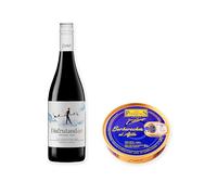 vino sin alcohol Disfrutando 0,0 Tinto con Berberechos al Ajillo Los Peperetes - 1 lata y 1 botella de 75 cl