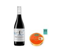 vino sin alcohol Disfrutando 0,0 Tinto con Caviar de Erizo Los Peperetes - 1 lata y 1 botella de 75 cl