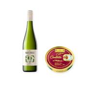 vino sin alcohol Natureo Blanco Muscat con Centollo al Natural Los Peperetes - 1 lata y 1 botella de 75 cl
