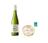 vino sin alcohol Natureo Blanco Muscat con Ostras en Escabeche Los Peperetes - 1 lata y 1 botella de 75 cl