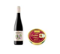vino sin alcohol Natureo Tinto con Centollo al Natural Los Peperetes - 1 lata y 1 botella de 75 cl