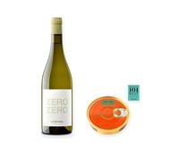 vino sin alcohol Zero Zero Le Naturel Blanco con Caviar de Erizo Los Peperetes - 1 lata y 1 botella de 75 cl