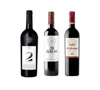 vino tinto 1848 2nd Generation Syrah, 20 Aldeas y 200 Monges Tinto Reserva pack de tres botellas 75 cl