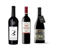 vino tinto 1848 2nd Generation Syrah, 200 Monges Tinto Reserva y 8000 Marqués de Burgos pack de tres botellas 75 cl