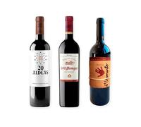 vino tinto 20 Aldeas, 200 Monges Tinto Reserva y 6º Elemento pack de tres botellas 75 cl