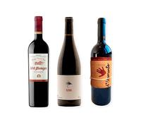 vino tinto 200 Monges Tinto Reserva, 3 Viñerones Sedal y 6º Elemento pack de tres botellas 75 cl