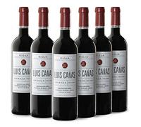 Vino Tinto Crianza Luis Cañas - Caja Vino 6 Botellas - Vino Tinto D.O. Rioja - Elaborado con 95% Tempranillo y 5% Garnacha - Un gran vino calidad precio