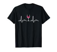 Vino Tinto Latido Del Corazón Copa De Vino Amante Del Vino Camiseta