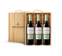 Vino Tinto Montecillo Crianza D.O.Ca. Rioja - Estuche de Madera, 3 Botellas