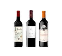 vino tinto Ribera del Duero Protos 27, Pago de los Capellanes Crianza y Malleolus pack de 3 botellas 75 cl