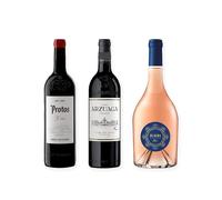 vino tinto Ribera del Duero Protos 3er Año, Arzuaga Crianza y Elalba de Emilio Moro pack de 3 botellas 75 cl