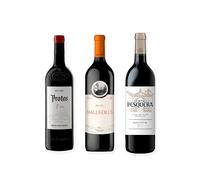 vino tinto Ribera del Duero Protos 3er Año, Malleolus y Pesquera Reserva pack de 3 botellas 75 cl