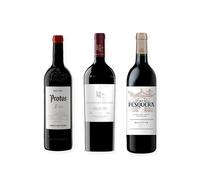 vino tinto Ribera del Duero Protos 3er Año, Pago de los Capellanes Crianza y Pesquera Reserva pack de 3 botellas 75 cl