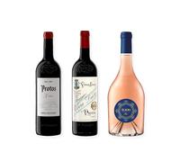 vino tinto Ribera del Duero Protos 3er Año, Protos 27 y Elalba de Emilio Moro pack de 3 botellas 75 cl