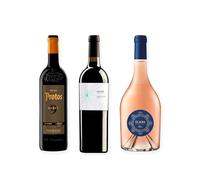 vino tinto Ribera del Duero Protos 9 Meses, Arzuaga Crianza Ecológico y Elalba de Emilio Moro pack de 3 botellas 75 cl