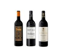 vino tinto Ribera del Duero Protos 9 Meses, Arzuaga Crianza y Matarromera Crianza pack de 3 botellas 75 cl