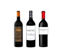 vino tinto Ribera del Duero Protos 9 Meses, Arzuaga Reserva y Carmelo Rodero Crianza pack de 3 botellas 75 cl