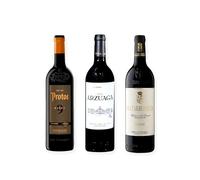 vino tinto Ribera del Duero Protos 9 Meses, Arzuaga Reserva y Matarromera Crianza pack de 3 botellas 75 cl
