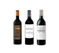vino tinto Ribera del Duero Protos 9 Meses, Arzuaga Reserva y Pesquera Reserva pack de 3 botellas 75 cl