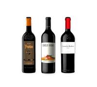 vino tinto Ribera del Duero Protos 9 Meses, Emilio Moro Vendimia Seleccionada y Carmelo Rodero Crianza pack de 3 botellas 75 cl