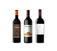 vino tinto Ribera del Duero Protos 9 Meses, Emilio Moro Vendimia Seleccionada y Pago de los Capellanes Crianza pack de 3 botellas 75 cl