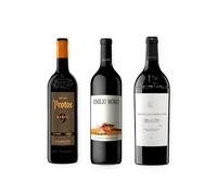 vino tinto Ribera del Duero Protos 9 Meses, Emilio Moro Vendimia Seleccionada y Pago de los Capellanes Reserva pack de 3 botellas 75 cl