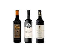 vino tinto Ribera del Duero Protos 9 Meses, Emilio Moro y Matarromera Crianza pack de 3 botellas 75 cl
