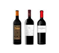 vino tinto Ribera del Duero Protos 9 Meses, Pago de los Capellanes Crianza y Carmelo Rodero Crianza pack de 3 botellas 75 cl
