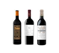 vino tinto Ribera del Duero Protos 9 Meses, Pago de los Capellanes Crianza y Pesquera Reserva pack de 3 botellas 75 cl