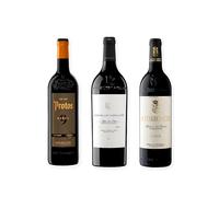 vino tinto Ribera del Duero Protos 9 Meses, Pago de los Capellanes Reserva y Matarromera Crianza pack de 3 botellas 75 cl